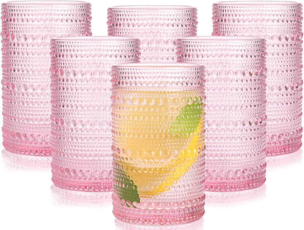 Hobnail Glasses Drinking Set of 6 - Image 1 - Lot 3987