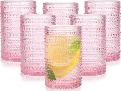 Hobnail Glasses Drinking Set of 6 - Lot 3987