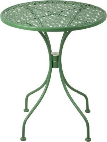 Outdoor and Indoor Steel Round Table Metal Coffee Table for Patio Garden Balcony Back Yard - Lot 4008