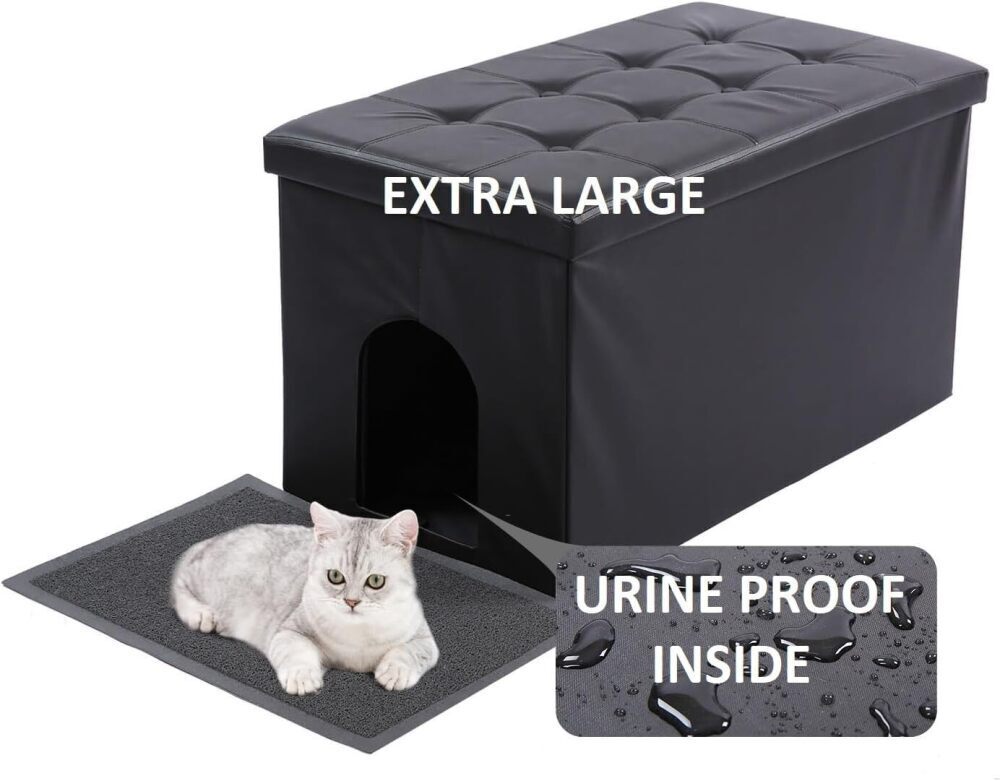 MEEXPAWS Cat Litter Box Enclosure Furniture Hidden - Image 4 - Lot 4010