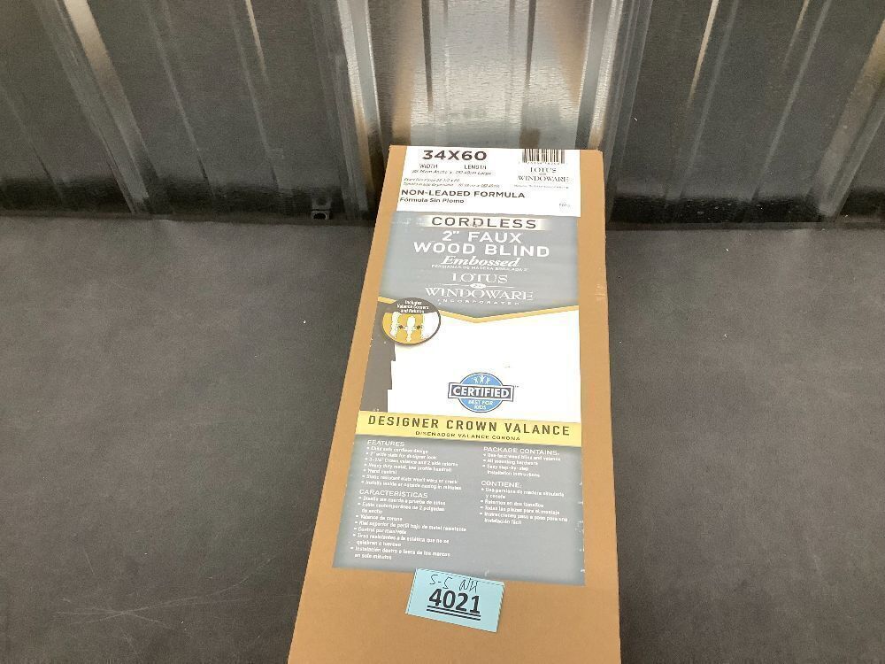 Lotus & Windoware Cordless, 2 Inch Faux Wood Blind - Image 3 - Lot 4021