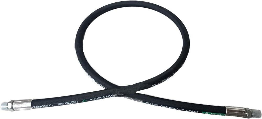 HaiChi 15611-08-08-RW Hydraulic Hose Swivel Assembly 1/2” Hydraulic Hose with Male NPT X Male NPT, 48” Long (3988 psi) - Image 1 - Lot 4034