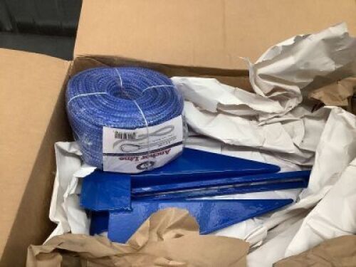 Slip Ring Anchor Kit Royal Blue w/ 3/8" x 100ft Rope - Lot 4035