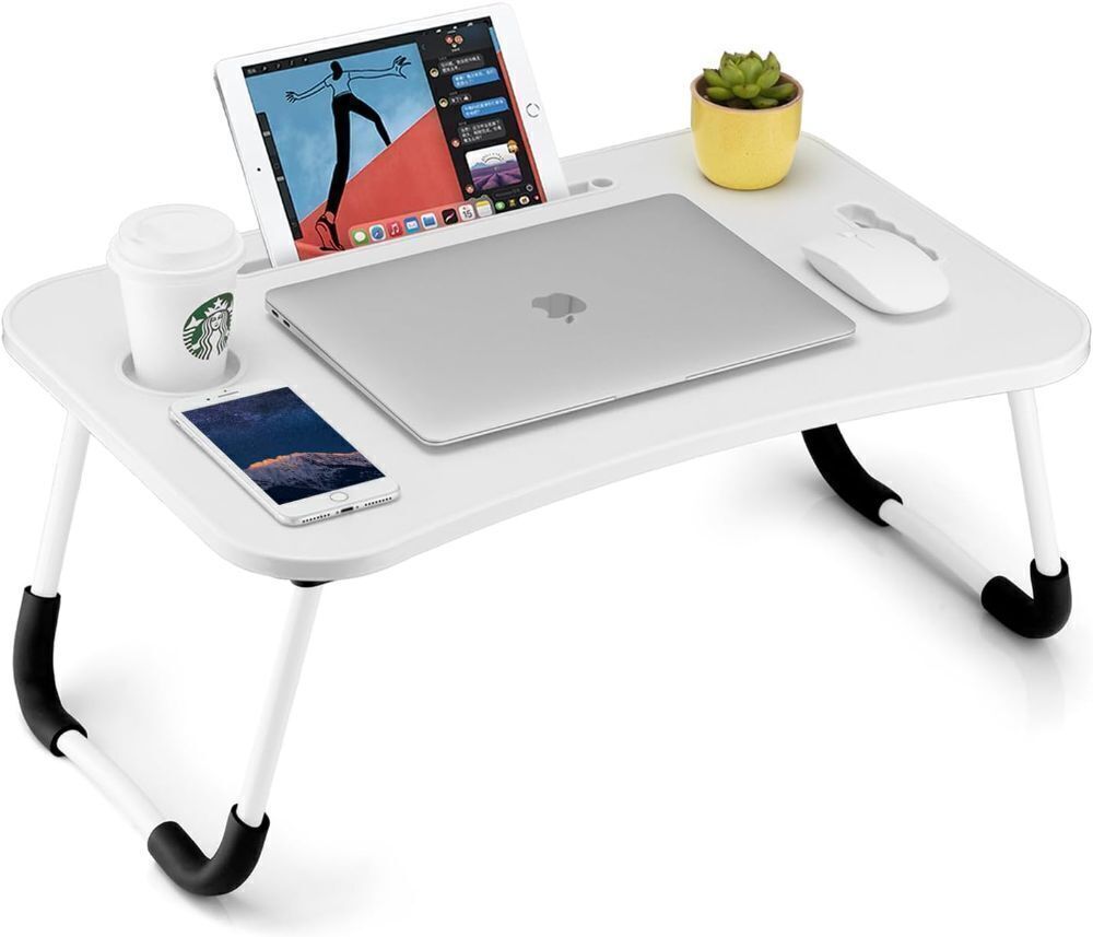 Foldable Laptop Table, Portable Lap Desk Bed Table Tray - Image 1 - Lot 4042