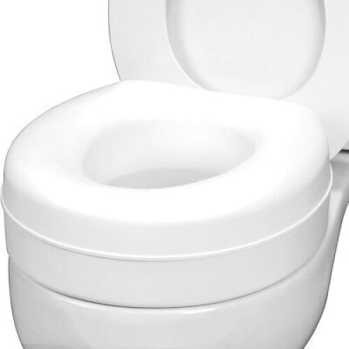 HealthSmart Enhanced Comfort 5" Raised (Round) Toilet Seat Riser - Lot 4043