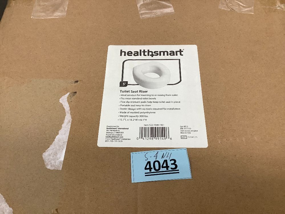 HealthSmart Enhanced Comfort 5" Raised (Round) Toilet Seat Riser - Image 4 - Lot 4043