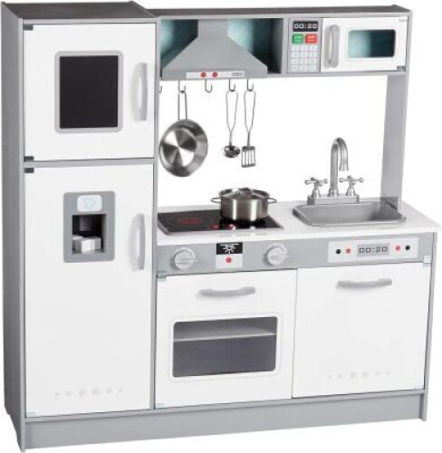 Breltam Upright Wooden Kitchen Toy Playset with Stove, Oven, Sink, Fridge and Accessories - Lot 4047