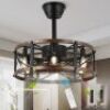 19" Farmhouse Fandelier Ceiling Fan with Light - Thumbnail 1