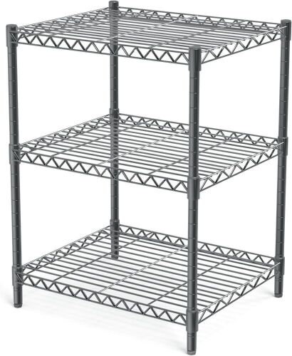 3 Tier Grey Storage Racks and Shelving - Heavy Steel - Lot 4056