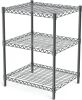 3 Tier Grey Storage Racks and Shelving - Heavy Steel - Thumbnail 1