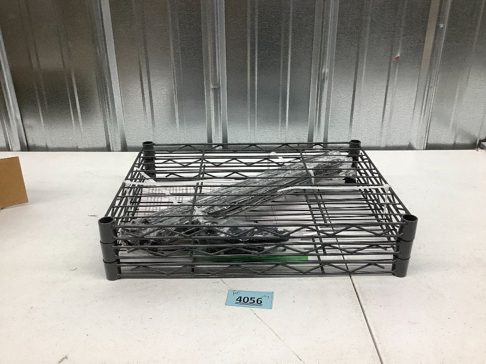 3 Tier Grey Storage Racks and Shelving - Heavy Steel - Image 3 - Lot 4056