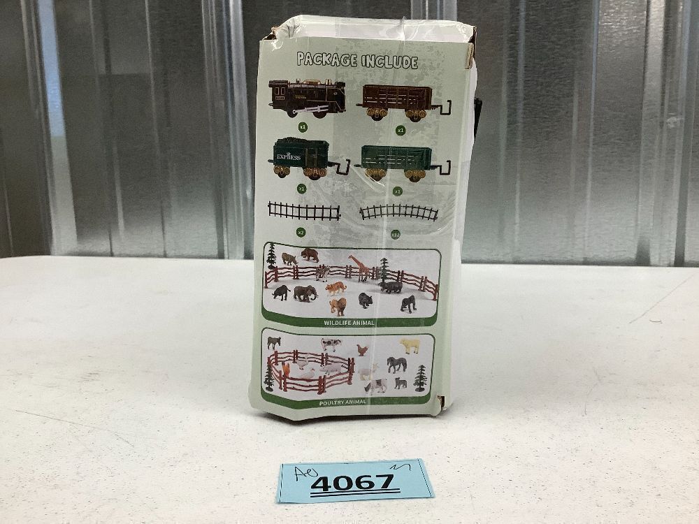 Safari Animals Figures Toy Train Set, Electric Locomotive with Light & Sound - Image 5 - Lot 4067