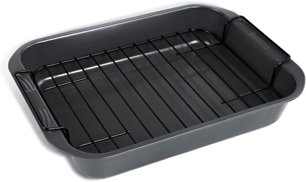 kitCom Bakeware Nonstick Roaster, Nonstick Roasting Pan with Rack - Image 1 - Lot 4086