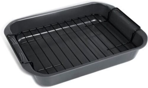 kitCom Bakeware Nonstick Roaster, Nonstick Roasting Pan with Rack - Lot 4086
