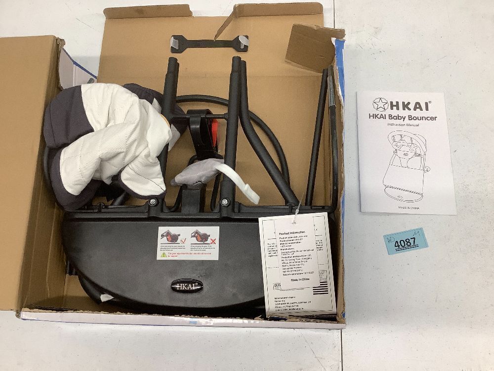 HKAI Baby Bouncer, Portable Baby Bouncer Seat for Babies 0-18 Months, 100% Cotton Fabrics - Image 2 - Lot 4087