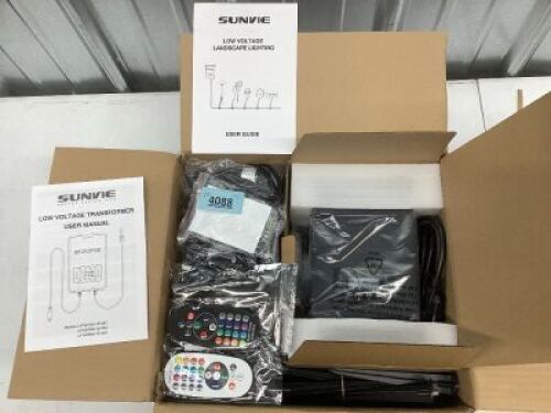Low Voltage RGBW Color Changing Landscape Lights with 300W Transformer Kit, 12 Pack - Lot 4088