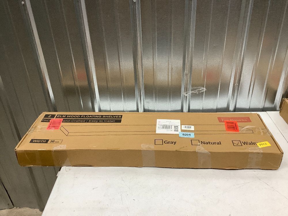 Fun Memories 36 Inch Wood Floating Shelves, 9.3" Deep Elm Wood Wall Shelves for Storage, 2 Pack - Image 4 - Lot 4094
