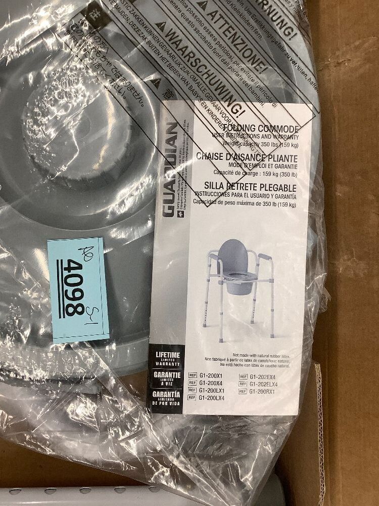 Medline 3-in-1 Steel Bedside Commode - Image 3 - Lot 4098