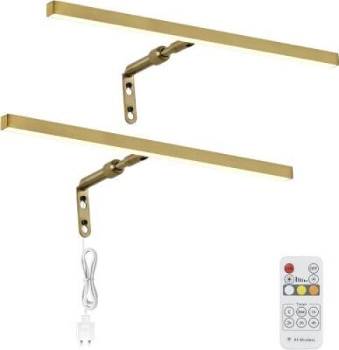 2 Pack Brass Picture Lights for Paintings Plug in - Lot 4108