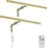 2 Pack Brass Picture Lights for Paintings Plug in - Thumbnail 1