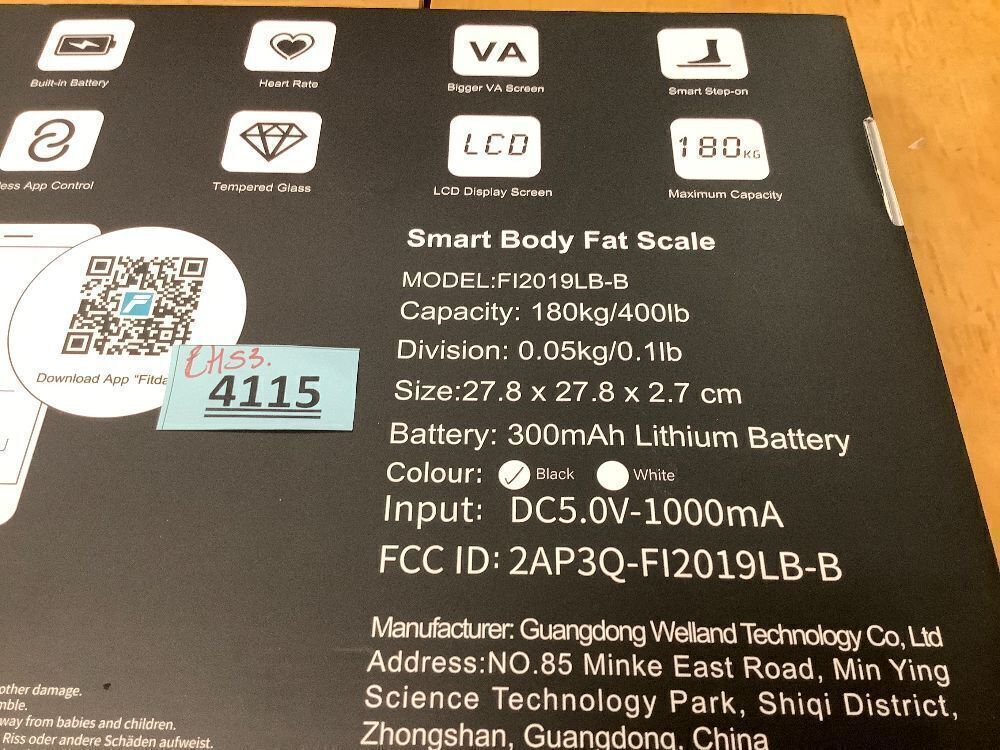 Smart Body Fat Scale - Image 2 - Lot 4115