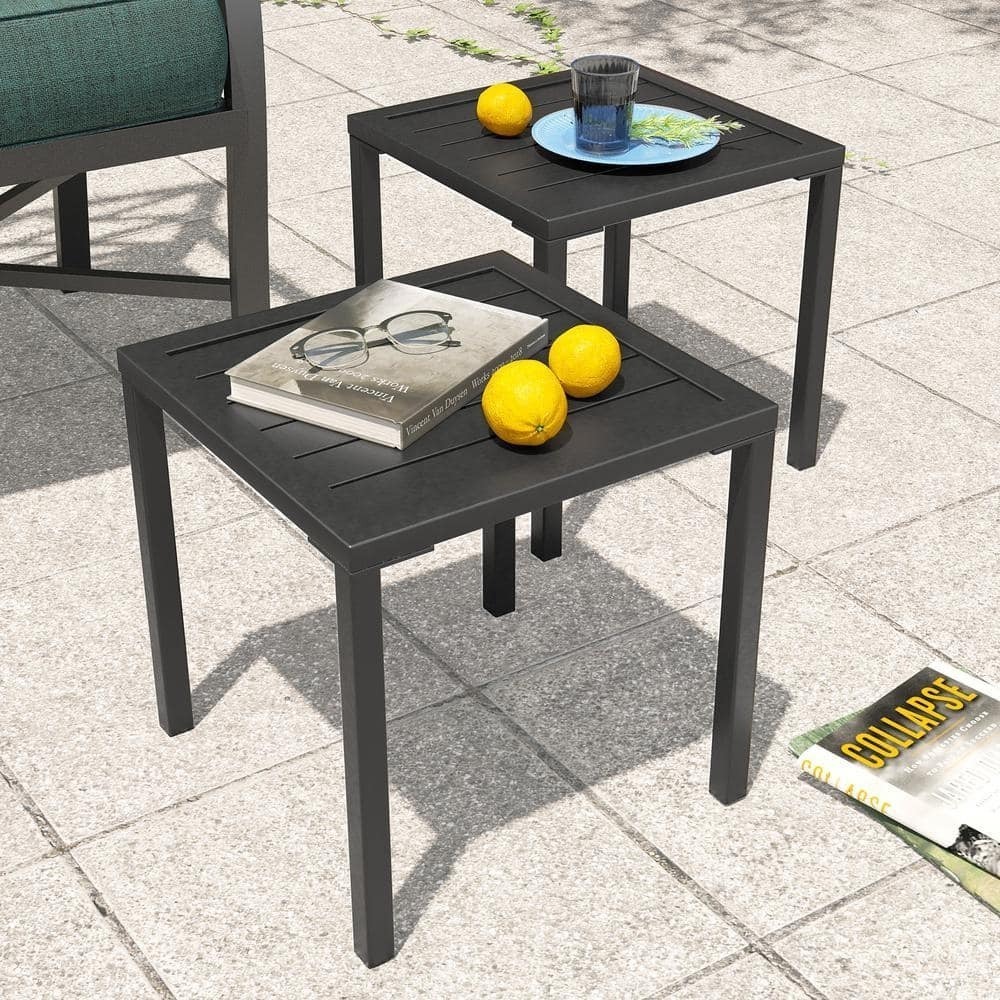 Square Aluminum Outdoor Side Table - Image 1 - Lot 4116