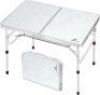 Sportneer Camping Table: Adjustable Height Small Folding Table 35.4" L x 23.6" W 2 Height with Mesh Layer - Compact & Portable Camping Essentials for Outdoor Camp Garden Picnic BBQ Dining Cooking - Thumbnail 1