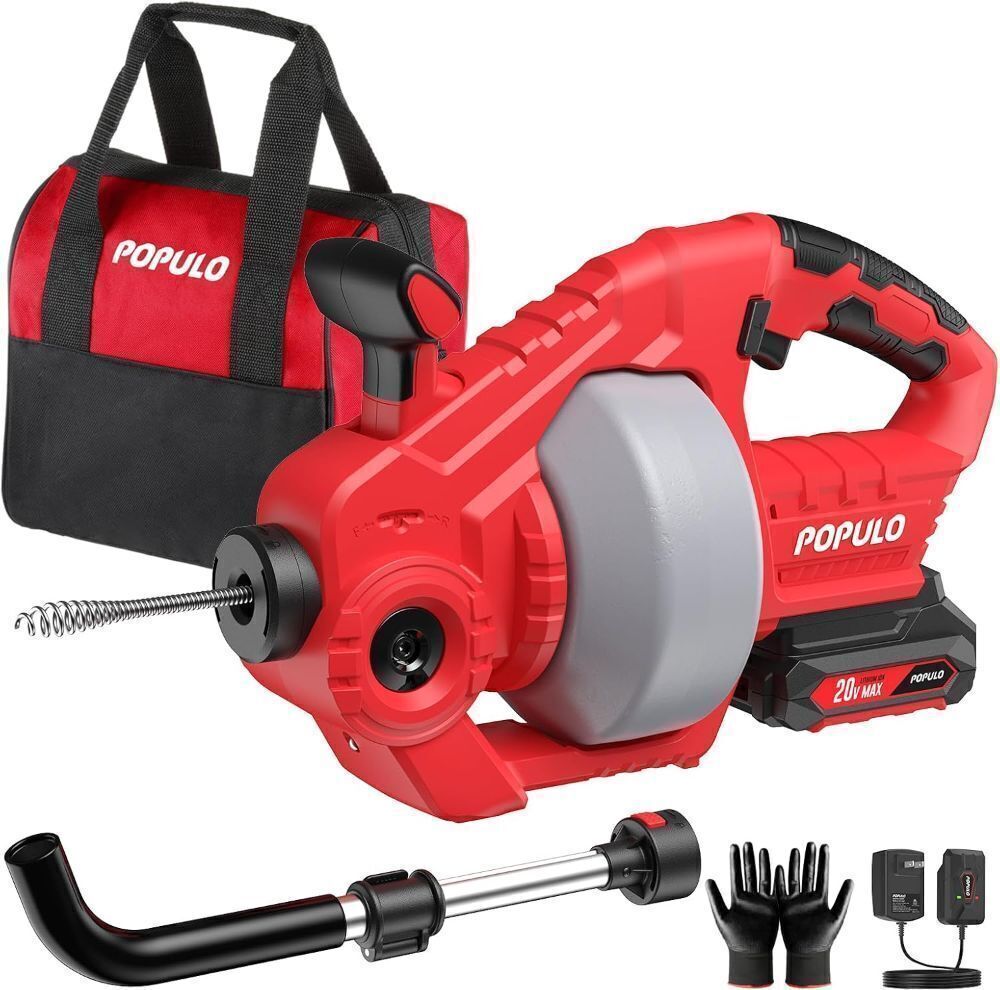 POPULO 20V Cordless Electric Drain Snake - Image 1 - Lot 4123