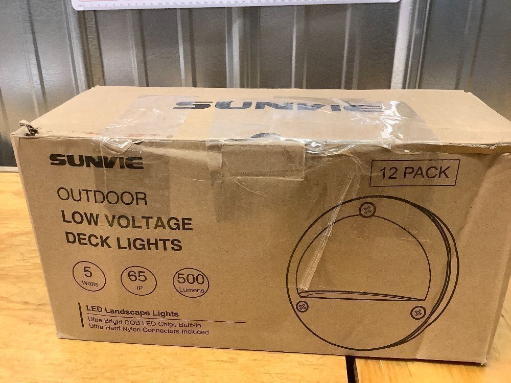 SUNVIE 12 Pack Low Voltage Deck Lights 5W LED Landscape Step Stair Lights Outdoor with Fastlock2 Wire Connector 3000K 12-24V Accent Lighting for Garden Post Fence 3.2FT ETL Listed Cord - Image 4 - Lot 4126