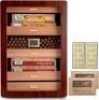 Cigar Humidors, Cedar Wood Humidor with Digital Hygrometer, Drawers, Humidifiers and Gold-Plated Hardwares - Thumbnail 1