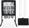 9 Hole Baseball Pitching Net with Strike Zone, Portable Pitching Pocket Net for Softball Train, Adjustable Height Baseball Softball Net with Carry Bag for Hitting and Pitching - Thumbnail 1