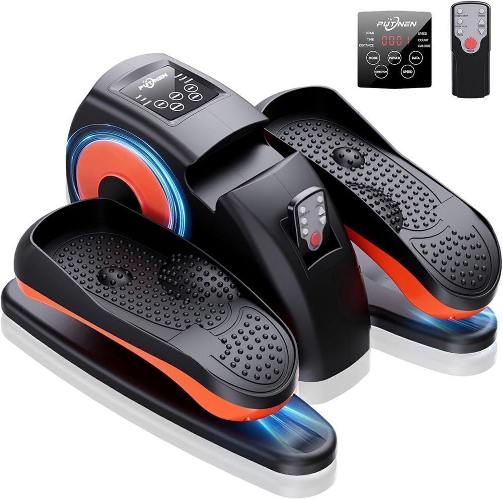 Under Desk Elliptical Machine, Electric Ellipse Leg Exerciser as Seen on Tv for Seniors with 12 Adjustable, Quiet Portable Elliptical Machine, Seated Pedal Exerciser with Remote Control - Image 1 - Lot 4147