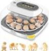 Sailnovo 24 Eggs Incubators for Chicken Eggs with 4 Modes, 360° View Incubator with Automatic Egg Turning and Temperature Control Humidity Display, Digital Incubator for Chicken Quail Duck(Grey) - Thumbnail 1
