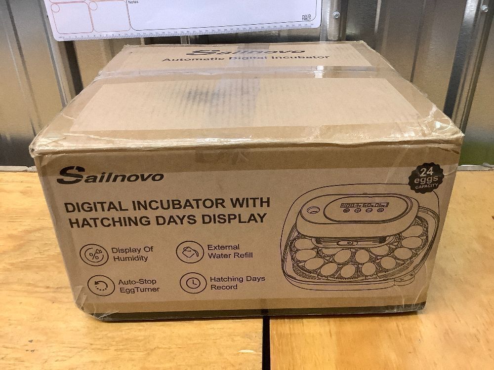 Sailnovo 24 Eggs Incubators for Chicken Eggs with 4 Modes, 360° View Incubator with Automatic Egg Turning and Temperature Control Humidity Display, Digital Incubator for Chicken Quail Duck(Grey) - Image 4 - Lot 4154