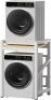 Washer Dryer Stacking Rack Stand, Space Saver Washer and Dryer Stacking Storage, Height Adjustable Washer Dryer Machine Stacking Rack, for Bathroom, Laundry Room (White Washer Dryer Stacking Kit) - Thumbnail 1
