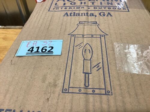 1-Light Black Square Outdoor/Indoor Light - Lot 4162