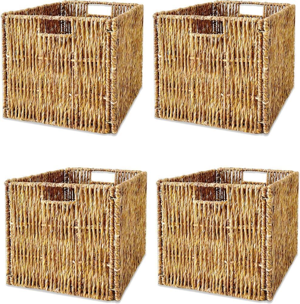 Wicker Foldable Cubes (Set of 4) - Image 1 - Lot 4203