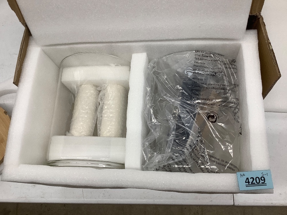 Gravity-Fed Water Filter System, 2.25G Glass Countertop System with 2 Ceramics Fluoride and Arsenic Reduction Elements - Image 2 - Lot 4209