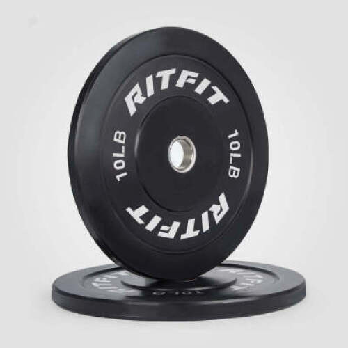 RitFit Bumper Plates Olympic Rubber Weight Plates, 2-inch - Lot 4213