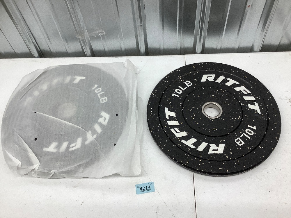 RitFit Bumper Plates Olympic Rubber Weight Plates, 2-inch - Image 2 - Lot 4213
