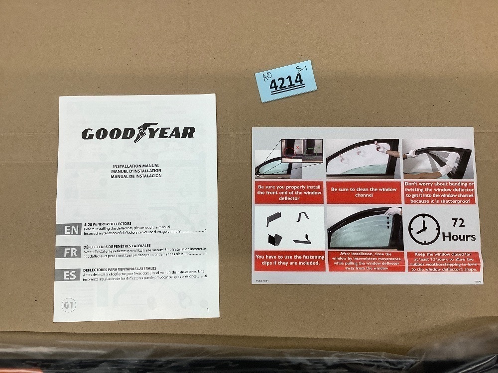 Goodyear Shatterproof in-Channel Window Deflectors - Image 3 - Lot 4214