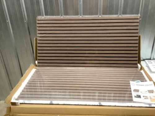 2-Pack Wood Panels for Wall - Acoustic Wood Slat Wall Panels, Soundproof Wooden Paneling for Interior Decor - Lot 4215dd