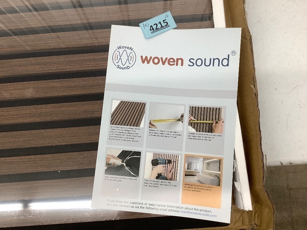 2-Pack Wood Panels for Wall - Acoustic Wood Slat Wall Panels, Soundproof Wooden Paneling for Interior Decor - Image 2 - Lot 4215dd