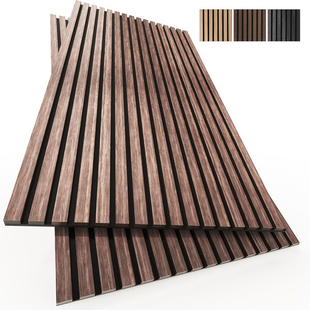 2-Pack Wood Panels for Wall - Acoustic Wood Slat Wall Panels, Soundproof Wooden Paneling for Interior Decor - Image 6 - Lot 4215dd