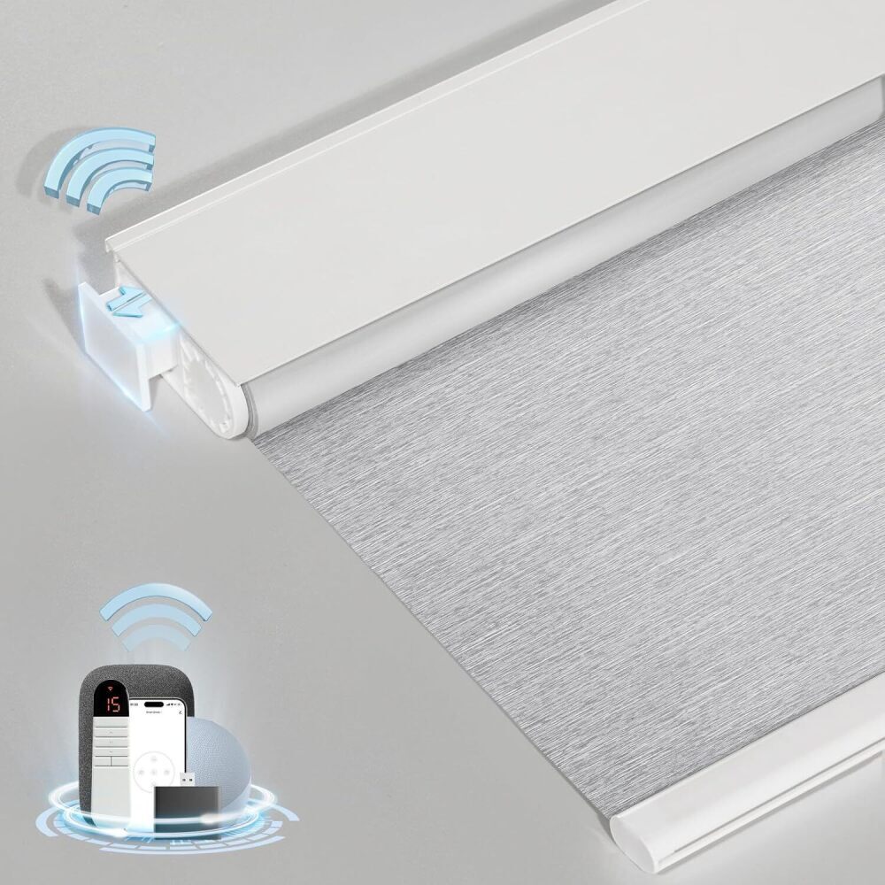 Smart Motorized Blinds with Remote, Cordless No-Drill Automatic Roller Shades - Image 1 - Lot 4224