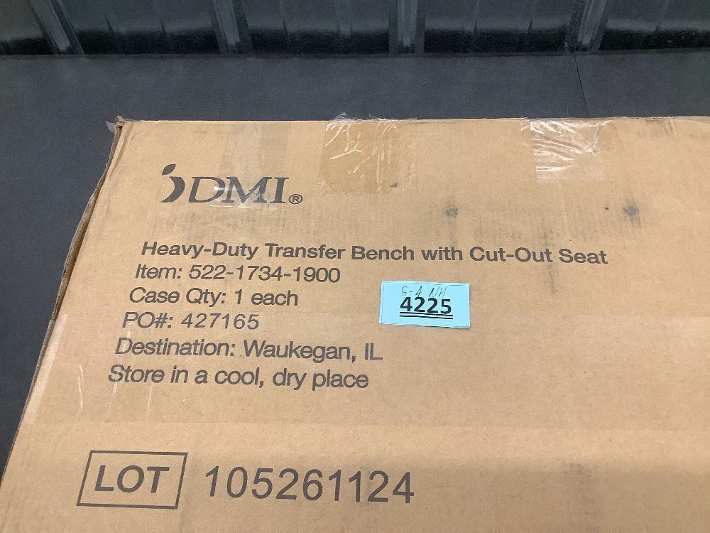 DMI Tub Transfer Bench and Shower Chair with Non Slip Aluminum Body - Image 5 - Lot 4225