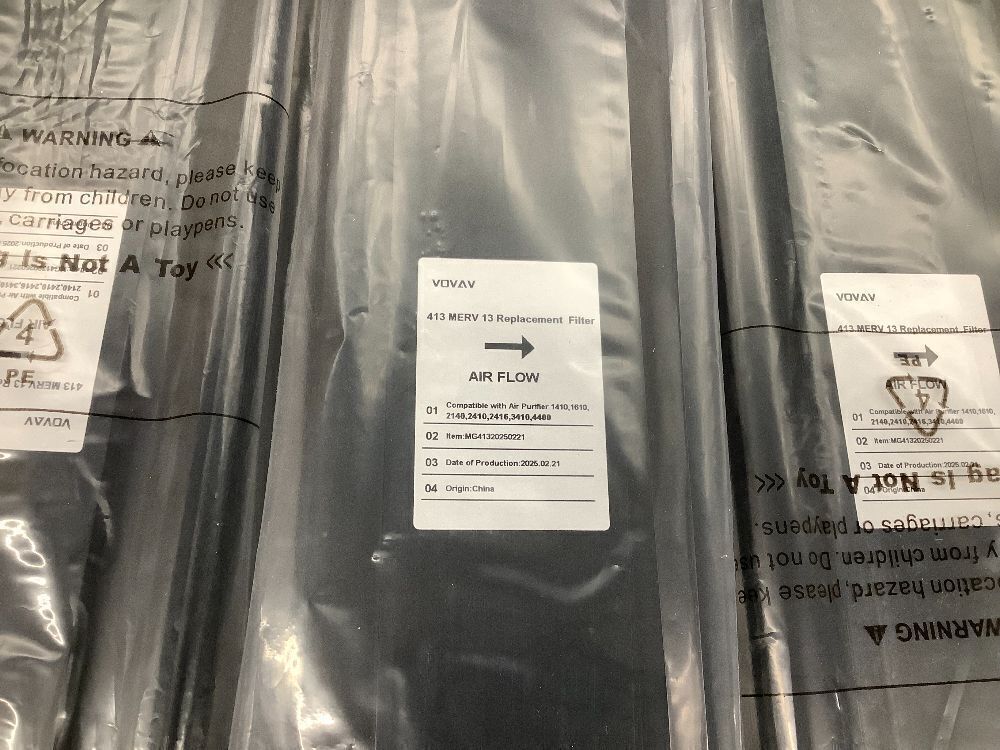VOVAV 413 MERV 13 Replacement Filter, 3-Pack - Image 1 - Lot 4231