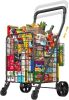 Adjustable Folding Utility Cart with Double Baskets - Thumbnail 1