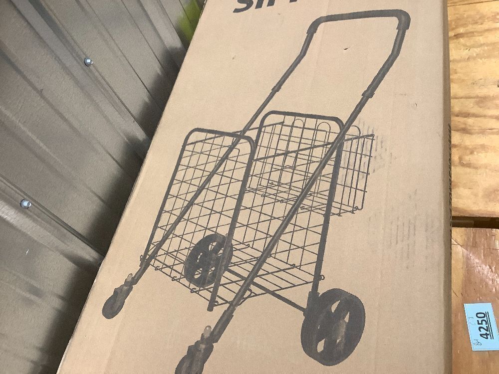 Adjustable Folding Utility Cart with Double Baskets - Image 2 - Lot 4250