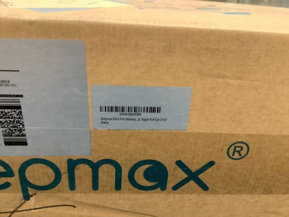 Sleepmax Extra Firm Mattress Topper Full Size 2 Inch - Image 4 - Lot 4290